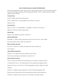APA 6.0 YAZIM KURALLARI ve KAYNAK G&Ouml;STERME Bİ&Ccedil;İMİ