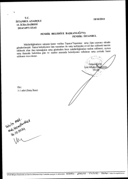 T.c. İSTANBUL ANADOLU 18/10/2014 13. İCRA DAİRESİ 2014