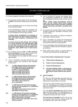 Grup H Teknik Kuralları