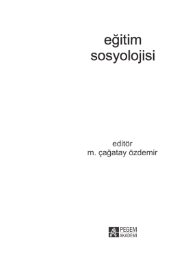 eğitim sosyolojisi