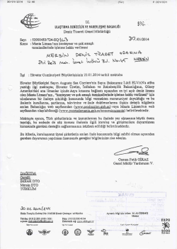 Eki: İlgi Yazı (1 Sayfa)