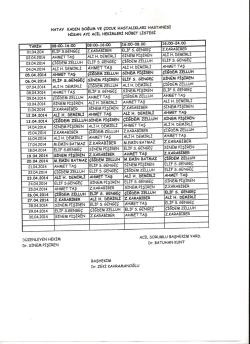 HATAY KADIN DOĞUM vE &ccedil;ocuk HASTALIKLARI HAŞTANEsI
