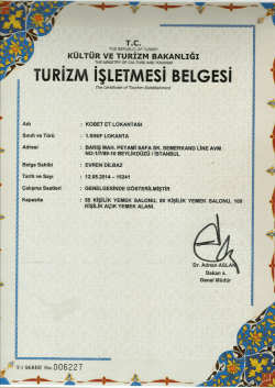 T c Kü LTü R vE TuRízM BAKANLIGI