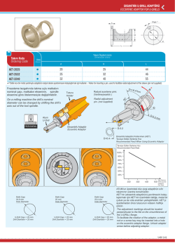 EKSANTRİK U-DRILL ADAPTÖRÜ ECCENTRIC ADAPTOR