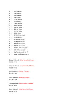 2 x 1N4001 Ge diyot 2 x 1N60 Si diyot 2 x BD135 transist&ouml;r 2 x