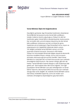 Mayıs2014 N201417 D E ĞE RLE ND İRME NO TU Temel