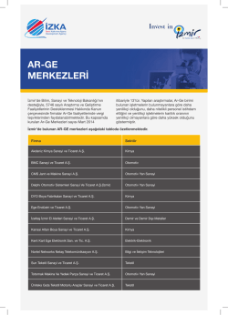 AR-GE MERKEZLERİ - invest in izmir