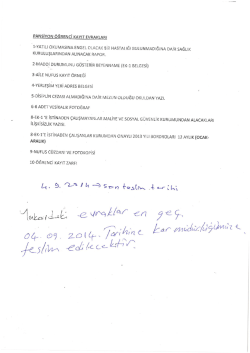 SEBZE VE MEYVE SATIN ALINACAKTIR JANDARMA TED.MRKZ.K