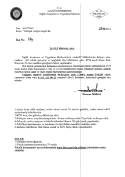 EK8 - Uludağ &Uuml;niversitesi Tıp Fak&uuml;ltesi