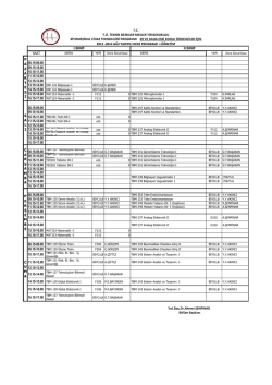 Mart ve Nisan 2015 Eğitimleri