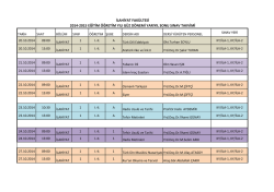 ilahiyat fak&uuml;ltesi 2014-2015 eğitim &ouml;ğretim yılı g&uuml;z