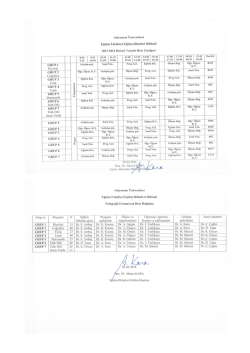 Adıyaman &Uuml;niversitesi Eğitim Fak&uuml;ltesi Eğitim Bilimleri B&ouml;l&uuml;m&uuml; 2013