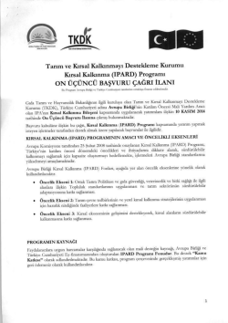 Tarım ye Kırsal Kalkınmayı Destekleme Kurumu Kırsal Kalkınma