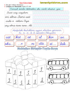 Pazartesi G&ouml;revimiz