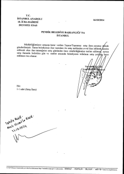 T.c. İSTANBUL ANADOLU 18. İCRA DAİRESİ 2013/10321 ESAS