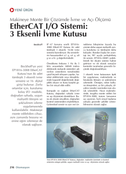 EtherCAT I/O Sistemi: 3 Eksenli &lsaquo;vme Kutusu
