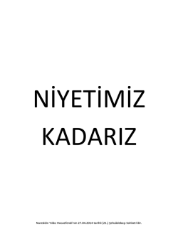 Niyetimiz Kadarız - sosyal doku derneği̇