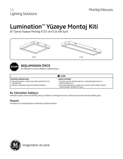 LuminationTM Y&uuml;zeye Montaj Kiti BAŞLAMADAN &Ouml;NCE
