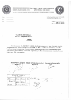 Denetleme Raporları - Tarım