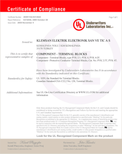 ABD ve Kanada Standartlarına Uygunluk Belgesi
