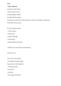 Panel Yargıyı Yargılamak: Cezasızlık ve Siyasi