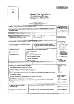Schengen Vizesi Başvuru Formu ve Program