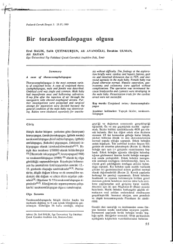 I torakoomfalopagus olgusu