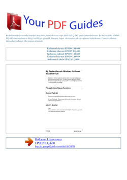 Kullanma talimati EPSON LQ-680