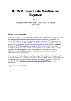 IUCN Kırmızı Liste Tehdit Sınıfları ve &Ouml;l&ccedil;&uuml;tleri