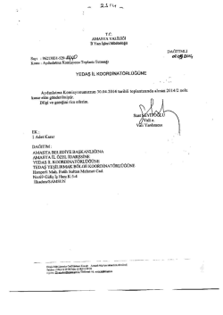 Amasya İli Aydınlatma Komisyonu 30.04.2014 tarihli kararı