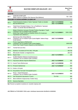muayene hizmetleri ücret listesi 2015