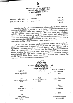 Tc K&Uuml;LT&Uuml;R vE TURİZM BAKANLIĞI AYDIN K&Uuml;LT&Uuml;R vARLIKLARINI
