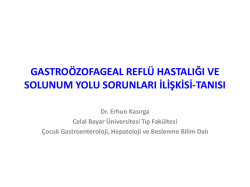 Gastroözofageal Reflü Hastalığı ve Solunum Yolu Sorunları İlişkisi