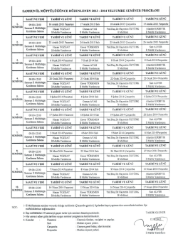 2014 YILI UMRE sEMİNER PROGRAMI