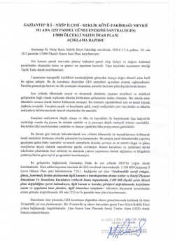 A&ccedil;ıklama Raporu