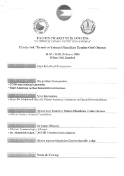 FİLİSTİN TİCARET vE iş ExPo 2014