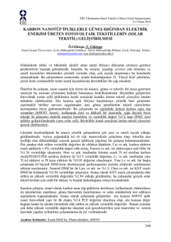karbon nanot&uuml;p ipliklerle g&uuml;neş ışığından elektrik enerjisi &uuml;reten