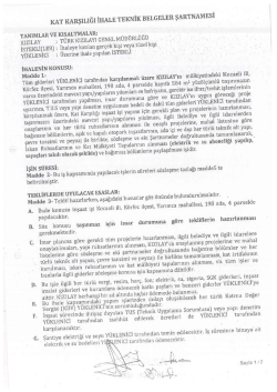 Teknik Belgeler Şartnamesi