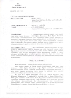 İlgili y&uuml;r&uuml;tmeyi durdurma kararı i&ccedil;in tıklayınız - T&uuml;rk Eğitim-Sen