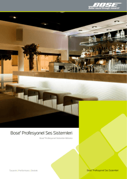 Bose&reg; Profesyonel Ses Sistemleri