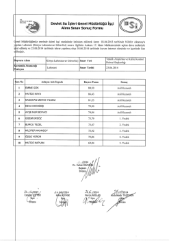 DSİ Genel M&uuml;d&uuml;rl&uuml;ğ&uuml; İş&ccedil;i Alımı Sınav Sonu&ccedil;ları