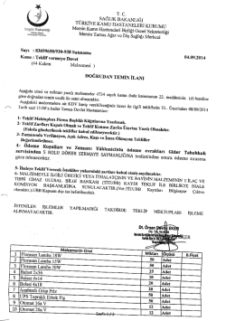 T. C. - Tarsus Devlet Hastanesi