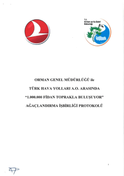 Orman Genel M&uuml;d&uuml;rl&uuml;ğ&uuml; İle T&uuml;rk Hava Yolları Anonim Ortaklığı