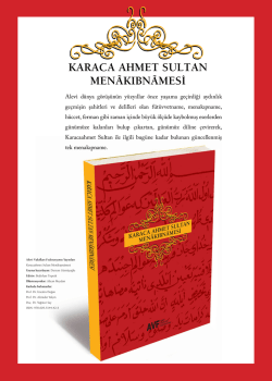 Karaca ahmet Sultan MEn&acirc;Kıbn&acirc;MEsİ