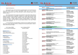 Bilimsel Program - Acil Tıp Uzmanları Derneği
