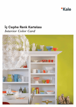 Kale İ&ccedil; Cephe Renk Kartelası