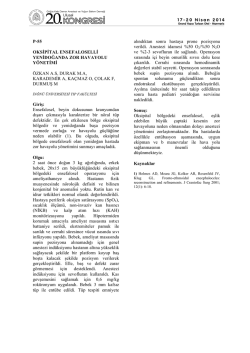 p-55 oksipital ensefaloselli yenidoğanda zor havayolu yönetimi