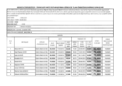AMAst ÜNİVERSİTESİ - TfKNoıoıi FAKÜLTESİ ARAŞTIRMA