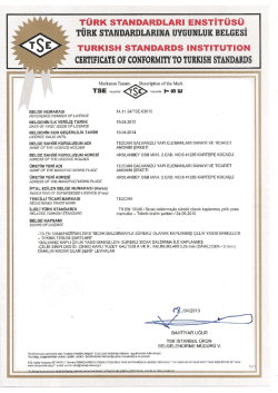 Destek Sacı TSE Uygunluk Belgesi