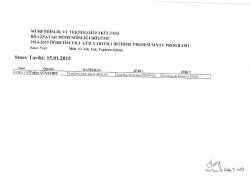 M&uuml;hendislik ve Teknoloji Fak&uuml;ltesi Bilgisayar M&uuml;hendisliği B&ouml;l&uuml;m&uuml;